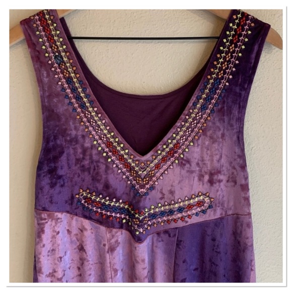 Free People Hello Gorgeous Maxi Dress Velvet Purple Medium - Picture 10 of 13